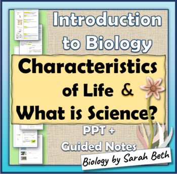 Preview of Introduction to Life -Nature of Science +Characteristics of Life Guided Notes