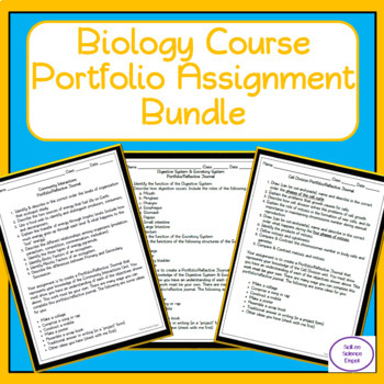 Preview of Distance Learning Biology Course Portfolio Assignment Bundle: 15 Unit Portfolios