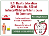 High School CPR and First Aid Test: 50 Questions