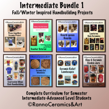 Preview of High School Ceramics Intermediate Bundle 1: Fall/Winter Inspired
