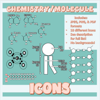 Preview of High School Chemistry | Molecule & Chemistry Icons/Clipart (Volume #1)