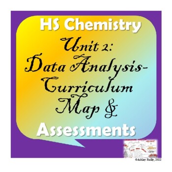 Preview of High School Chemistry: Unit 2- Data Analysis Curriculum Map, Quizzes, & Tests