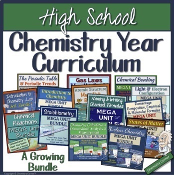 Preview of High School Chemistry Year Curriculum: A Growing Bundle