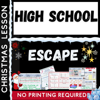 Preview of High School Christmas Quiz Escape Room
