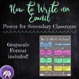 High School Classroom Decor -- How to Write an Email Poster