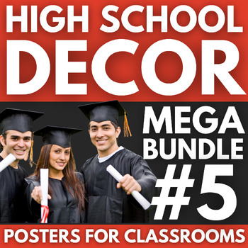 Preview of High School Classroom Decor MEGA BUNDLE #5 | Back to School Bulletin Board Ideas