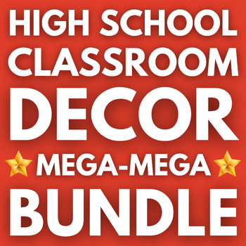 Preview of High School Classroom Decor MEGA-MEGA BUNDLE | Back to School Bulletin Boards