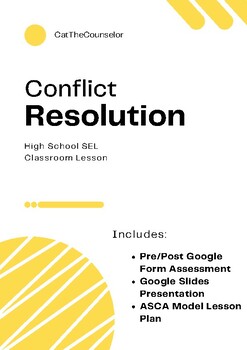 Preview of High School Classroom Lesson Conflict Resolution