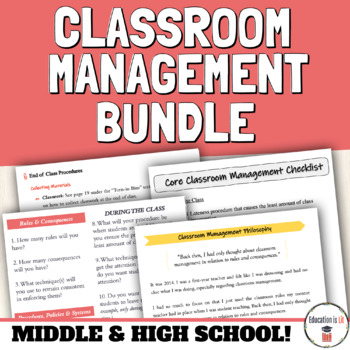 Preview of High School Classroom Management Strategies Bundle