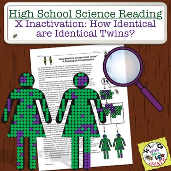 Preview of High School Science Reading: X-Inactivation and Twins - Sub Plan