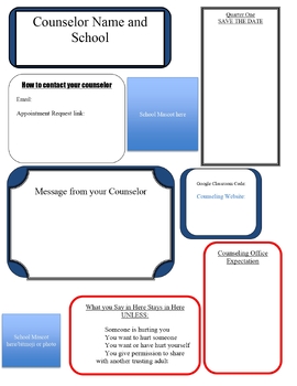 Preview of High School Counseling Newsletter Template