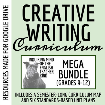 Preview of High School Creative Writing Complete Semester Curriculum and Materials Bundle