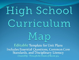 High School Curriculum Map Template