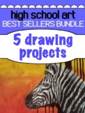 High School DRAWING bundle - 5 BEST SELLER projects for vi