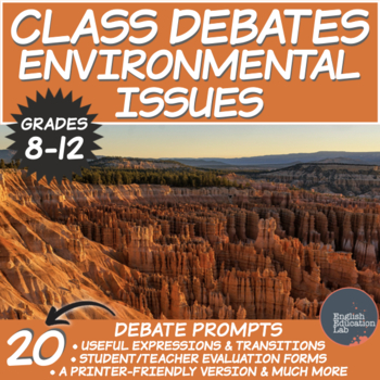 Preview of Debating Topics for Middle/High School: Environmental Issues
