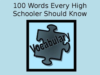 Preview of High School Distance Learning Vocabulary Bundle