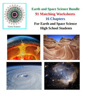 Preview of High School Earth and Space Science Bundle - 91 Matching Worksheets