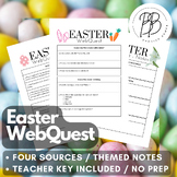 High School - Easter WebQuest Worksheet - Four Sources - N