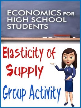 Preview of High School Economics Elasticity of Supply Group Activity