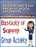 High School Economics Elasticity of Supply Group Activity