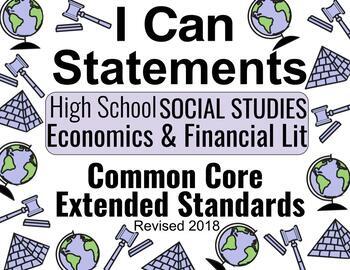 Preview of High School Economics & Financial Lit Common Core I CAN Special Ed Posters