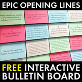 High School English Bulletin Board, Epic Opening Lines, FR