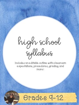 Preview of High School English Fact Sheet/Syllabus (EDITABLE DOCUMENT)
