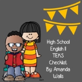 High School English II TEKS Checklist