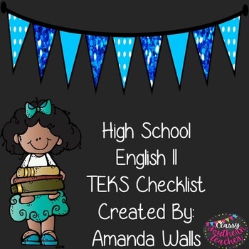 Preview of High School English II TEKS Checklist