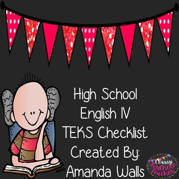 Preview of High School English IV TEKS Checklist