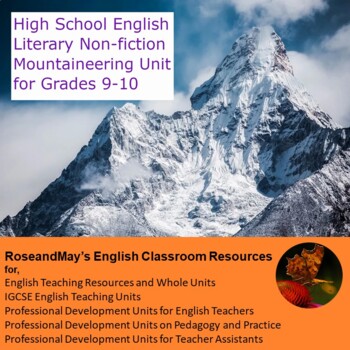 Preview of High School English: Literary Non-fiction Unit for Grades 9-10 - Mountaineering