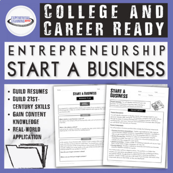 Preview of Start a Business: High School Entrepreneurship Business Plan Project