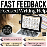 High School Fast Feedback: Essay Writing, Grammar, Bulleti