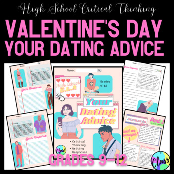 Preview of High School February Valentines Day Critical Thinking | Your Dating Advice 