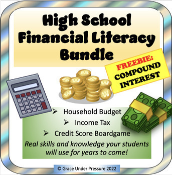 Preview of High School Financial Literacy Bundle (2 projects, 1 game, 1 free lesson)