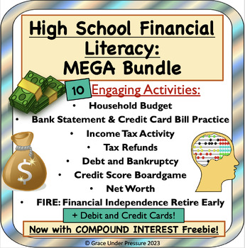 Preview of High School Financial Literacy MEGA Bundle: Personal Finance Worksheets
