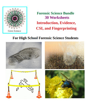 Preview of High School Forensic Science Bundle - 30 Word Search Worksheets
