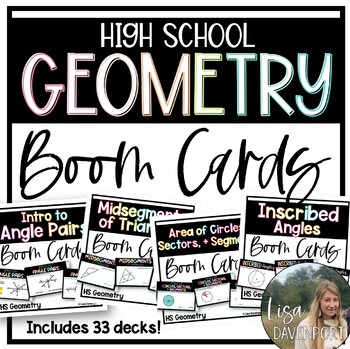 Preview of Geometry Boom Cards - Digital Task Card Bundle