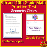 9th and 10th Grade NWEA Map Math Practice Test - Geometry 
