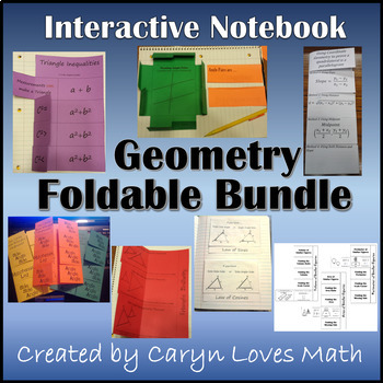 Preview of High School Geometry Foldable Bundle~10 sets~Triangles~Similar Figures~& More