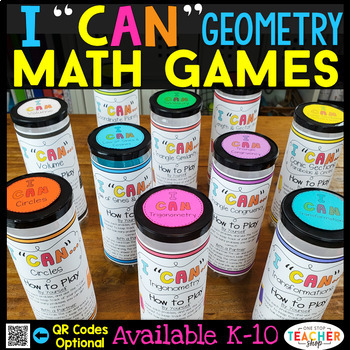 Preview of High School Geometry Games BUNDLE - Math Test Prep Review