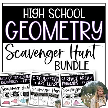 Preview of High School Geometry Scavenger Hunt Bundle