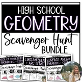 High School Geometry Scavenger Hunt Bundle