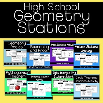 Preview of High School Geometry Stations Activities