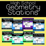 High School Geometry Stations Activities