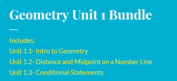 Preview of High School Geometry Unit 1 Notes Bundle