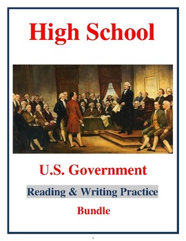 Preview of High School Government Worksheet Bundle / Workbook