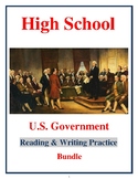 High School Government Worksheet Bundle / Workbook