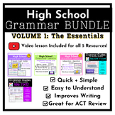 High School Grammar Lesson Bundle: Volume 1