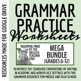 High School Grammar Packets Bundle (Commas, Verb Tenses, U